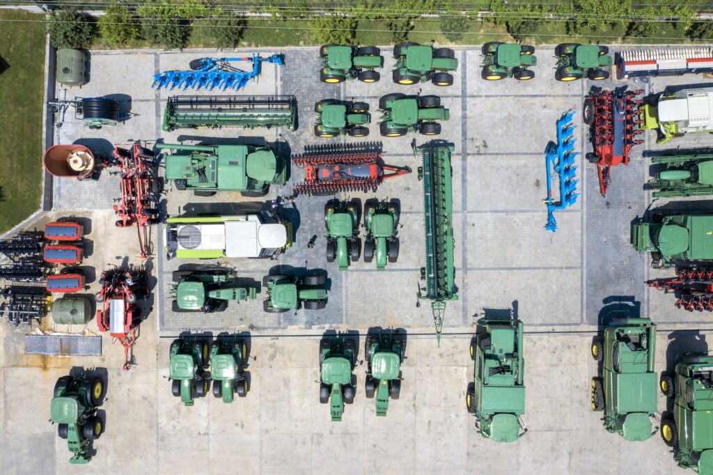 equipment for agriculture in storage at Targovishte town, Bulgaria